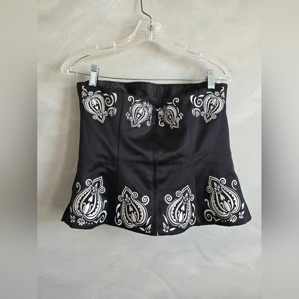 WHBM Floral Print Sateen Embrodiered Bustier Corset Size 10 Baroque Whimisigoth - Picture 4 of 12